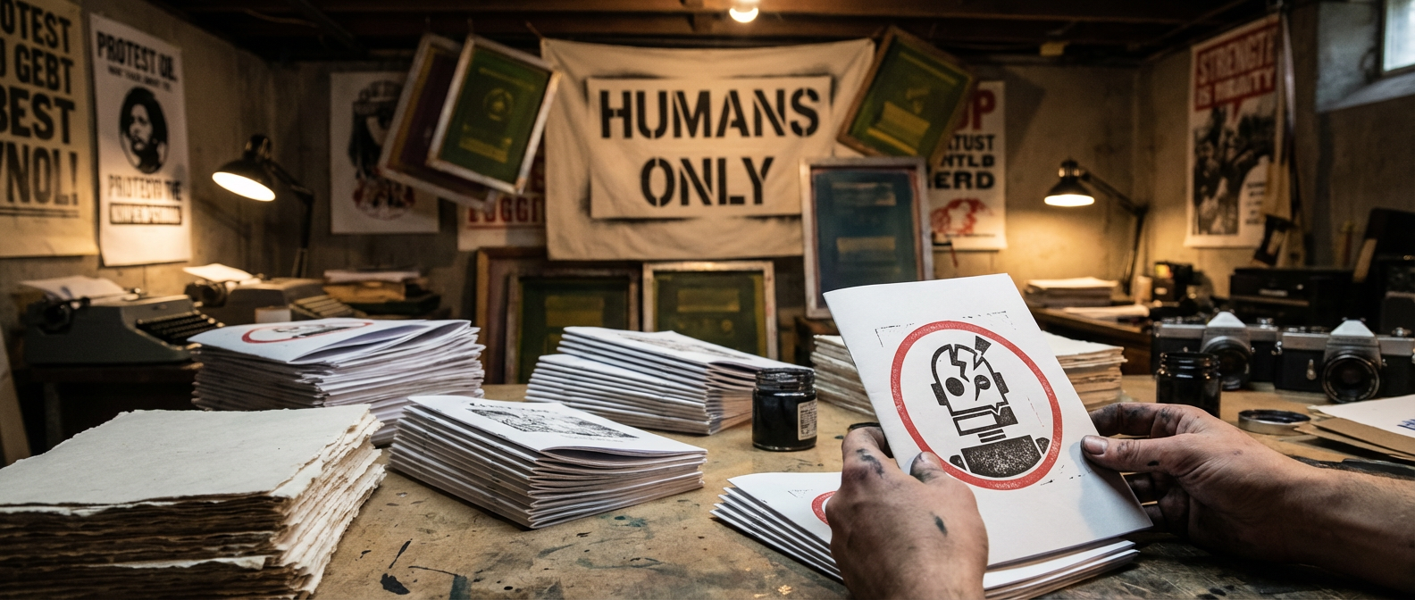 Zines Are Back — But They're AI-Hostile and That's the Whole Point: The 2025 Print Underground Rebellion